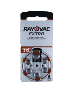 Rayovac Size 312 Brown Hearing Aid Batteries